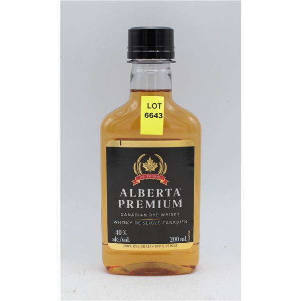 ALBERTA PREMIUM CANADIAN RYE WHISKY 200ML 40% ABV