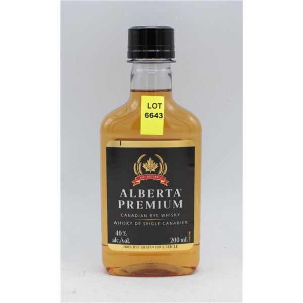 ALBERTA PREMIUM CANADIAN RYE WHISKY 200ML 40% ABV