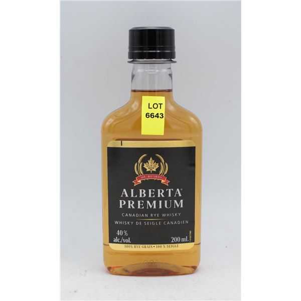 ALBERTA PREMIUM CANADIAN RYE WHISKY 200ML 40% ABV