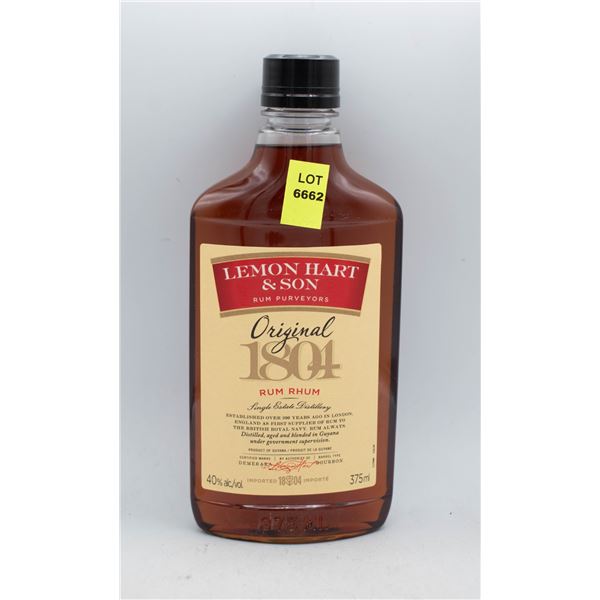 LEMON HART & SON RUM 375ML 40% ABV