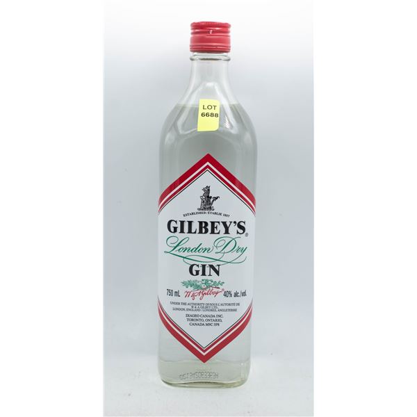 GILBEY'S LONDON DRY GIN 750ML 40% ABV