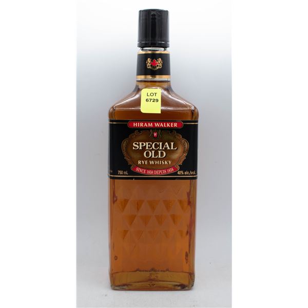HIRAM WALKER SPECIAL OLD RYE WHISKY 750ML 40% ABV