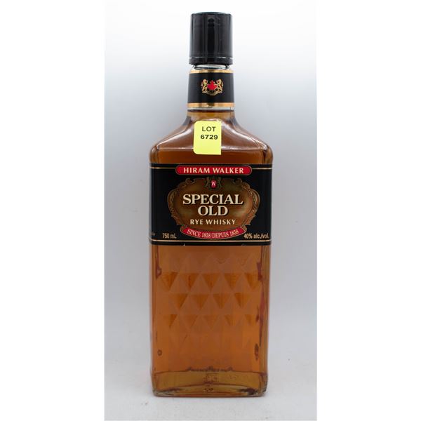HIRAM WALKER SPECIAL OLD RYE WHISKY 750ML 40% ABV