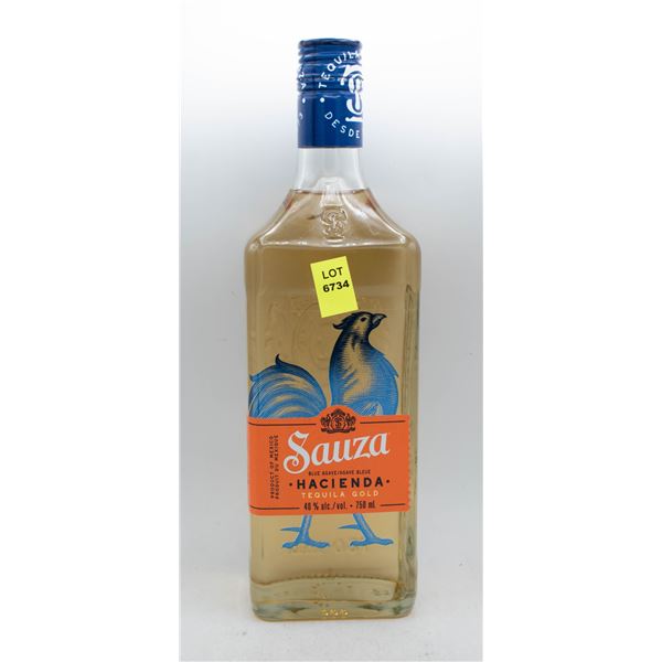 SAUZA HACIENDA TEQUILA GOLD 750ML 40% ABV