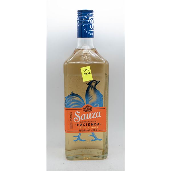 SAUZA HACIENDA TEQUILA GOLD 750ML 40% ABV