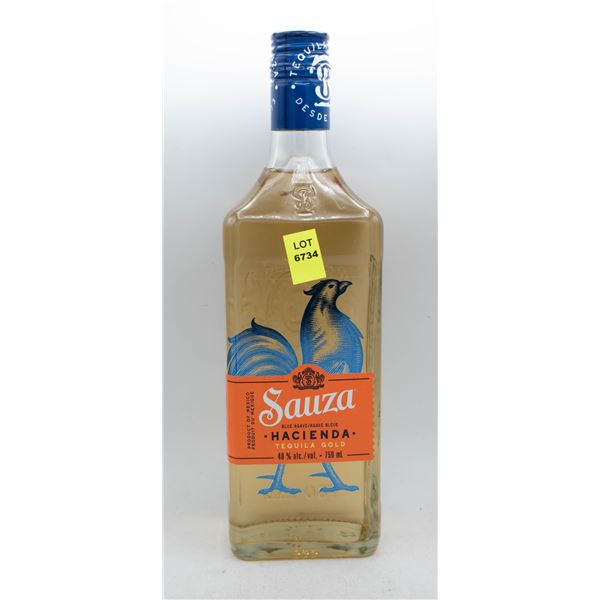 SAUZA HACIENDA TEQUILA GOLD 750ML 40% ABV