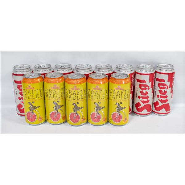 LOT OF 8 STIEGL GOLDBRAU LAGER W/ 5 PUMP HOUSE