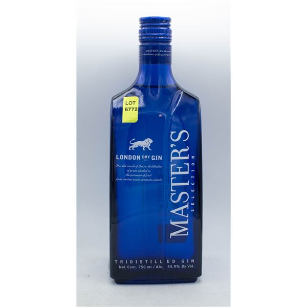 MASTER'S SELECTION LONDON DRY GIN 750ML 43.9%