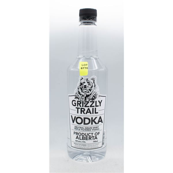 GRIZZLY TRAIL VODKA 750ML 40% ABV