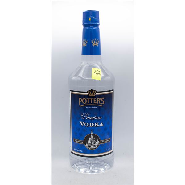 POTTER'S VODKA 1.14L 40% ABV
