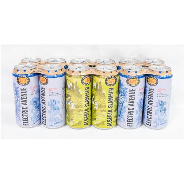 LOT OF 12 WILD ROSE BEERS 8 X ELECTRIC AVENUE