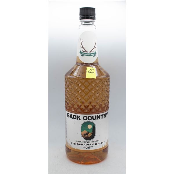 BACK COUNTRY 3YR CANADIAN WHISKY 1.14L 40% ABV