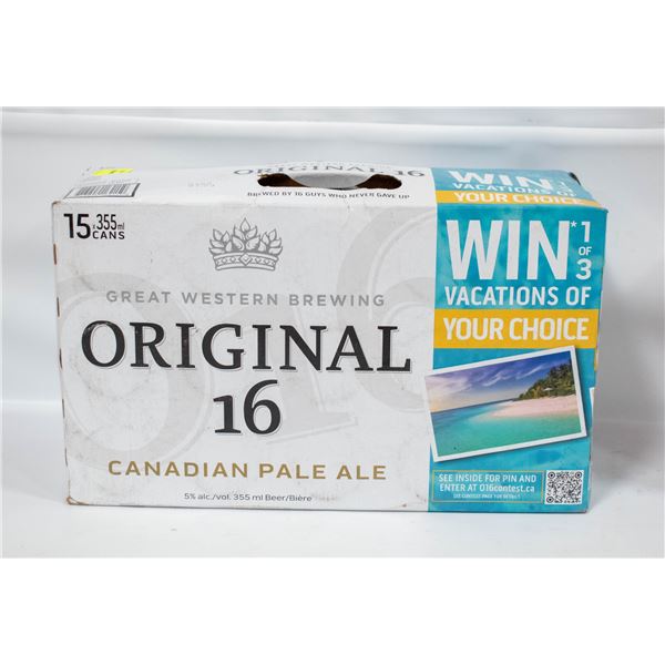 CASE OF 15 ORIGINAL 16 CANADIAN PALE ALE