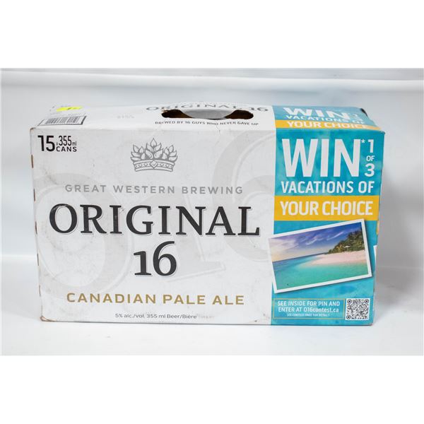 CASE OF 15 ORIGINAL 16 CANADIAN PALE ALE