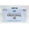 Image 1 : CASE OF 15 ORIGINAL 16 CANADIAN EXTRA LIGHT BEER