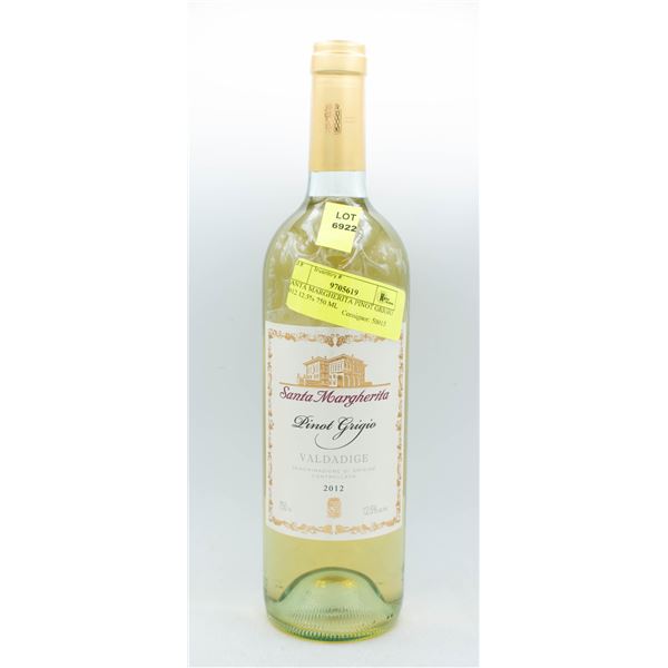 SANTA MARGHERITA PINOT GRIGIO 2012 12.5% 750 ML