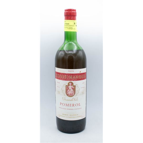 1973 BORIE MANOUX FRANCE POMEROL RED WINE 750ML