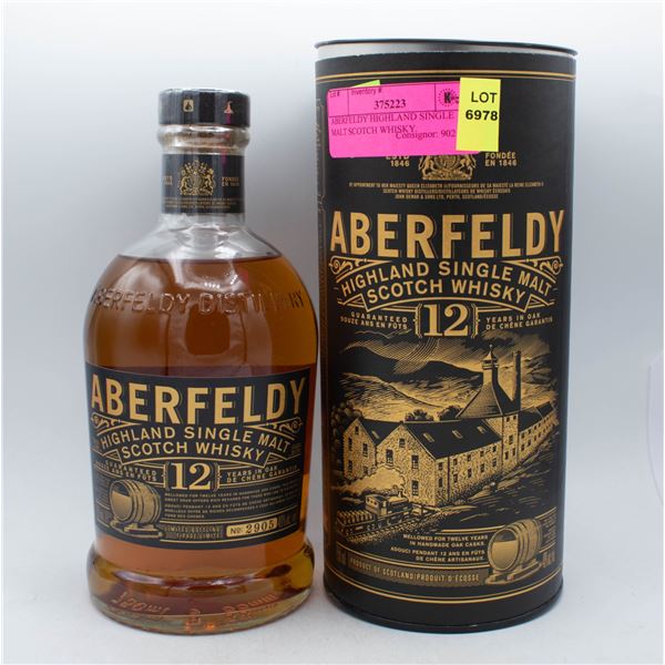 ABERFELDY HIGHLAND SINGLE MALT SCOTCH WHISKY