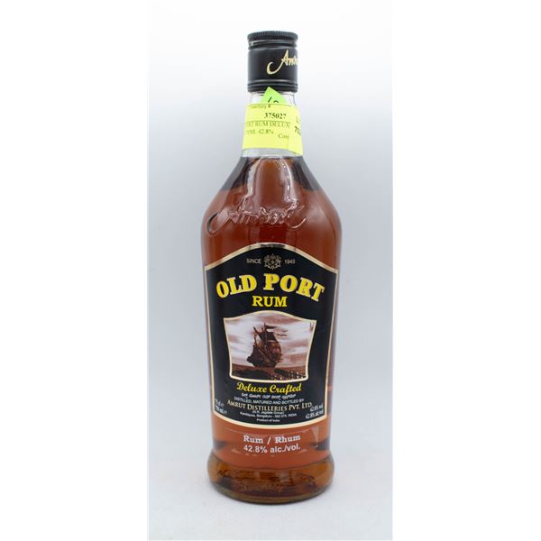 OLD PORT RUM DELUXE CRAFTED RUM 750ML 42.8%