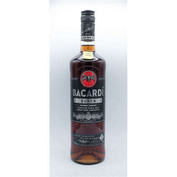 BACARDI BLACK RUM 750ML 40% ABV