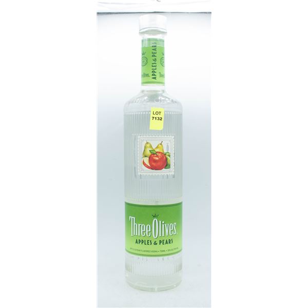 THREE OLIVES APPLES & PEARS VODKA 750ML 35% ABV