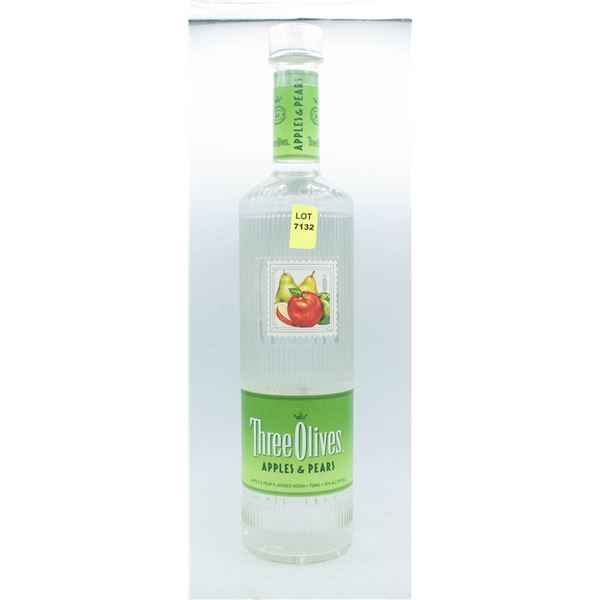 THREE OLIVES APPLES & PEARS VODKA 750ML 35% ABV