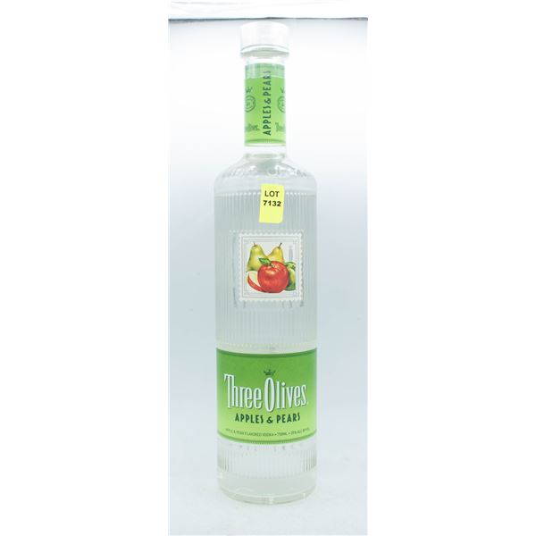 THREE OLIVES APPLES & PEARS VODKA 750ML 35% ABV