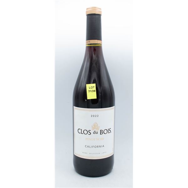 CLOS DU BOIS 2022 PINOT NOIR 750ML 13.5% ABV