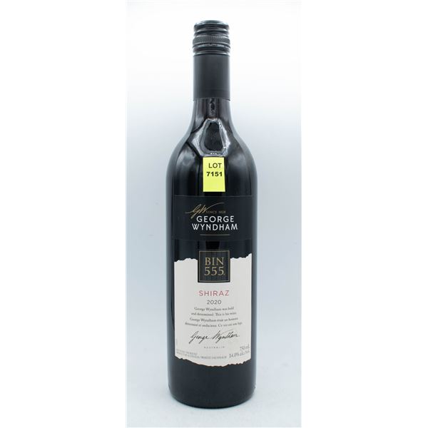 GEORGE WYNDHAM BIN 555 2020 SHIRAZ 750ML 14% ABV