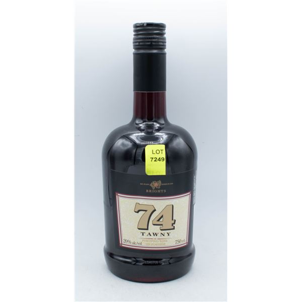 BRIGHTS 74 TAWNY FORTIFIED WINE 750ML 20% ABV