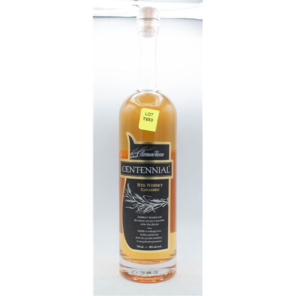 CANADIAN CENTENNIAL RYE WHISKY 750ML 40% ABV