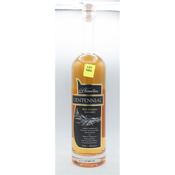 CANADIAN CENTENNIAL RYE WHISKY 750ML 40% ABV