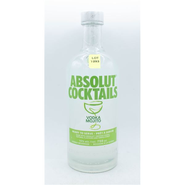 ABSOLUT COCKTAILS READY TO SERVE VODKA MOJITO