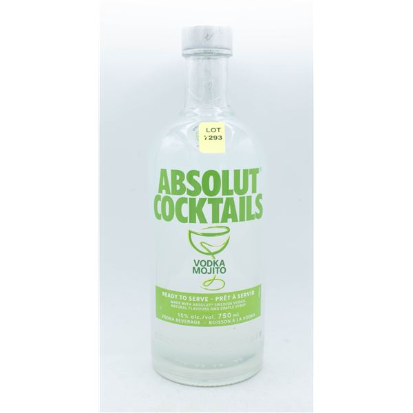 ABSOLUT COCKTAILS READY TO SERVE VODKA MOJITO