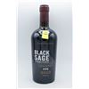 Image 1 : BLACK SAGE 2010 PIPE RED WINE 500ML 19.5% ABV