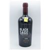Image 1 : BLACK SAGE 2010 PIPE RED WINE 500ML 19.5% ABV