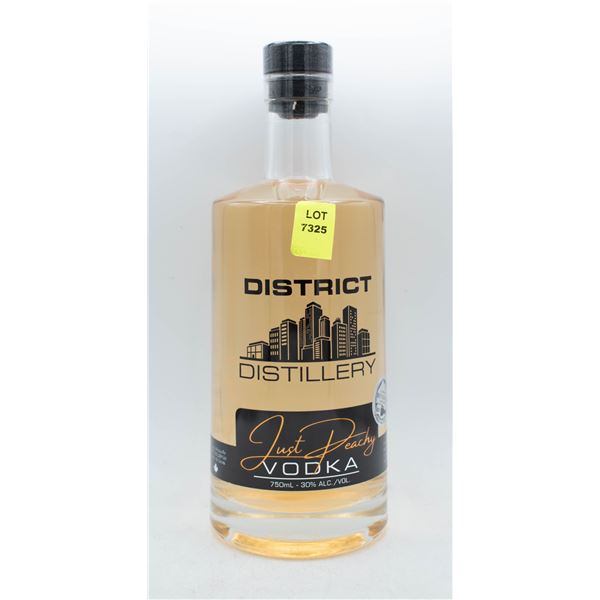 DISTRICT DISTILLERY JUST PEACHY VODKA 750ML 30%