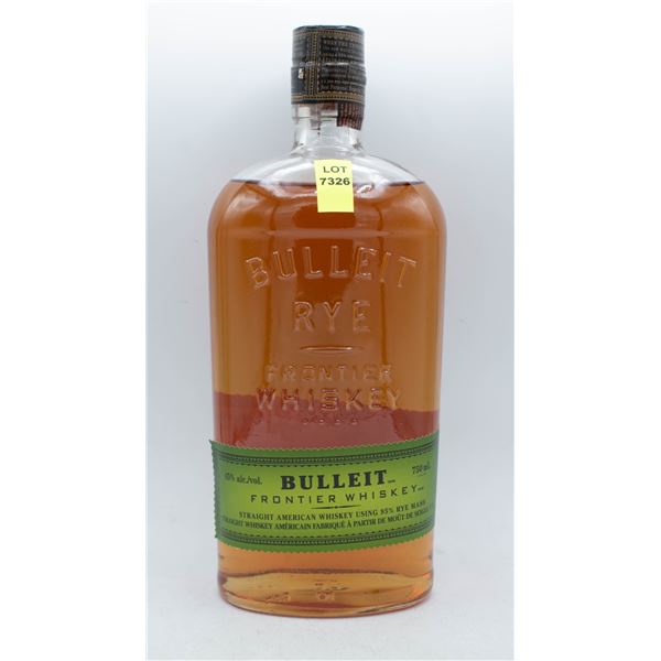 BULLEIT RYE WHISKEY 750ML 45% ABV
