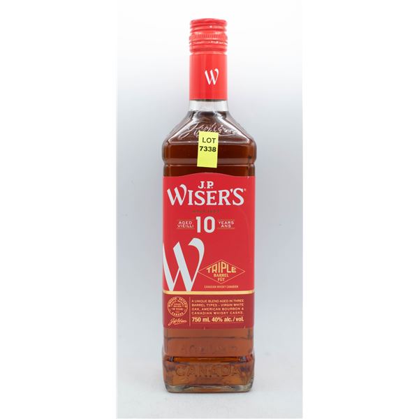 JP WISER'S AGED 10 YEAR CANADIAN WHISKEY 750ML