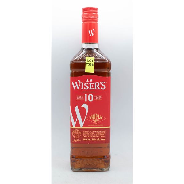 JP WISER'S AGED 10 YEAR CANADIAN WHISKEY 750ML