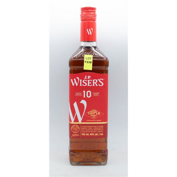 JP WISER'S AGED 10 YEAR CANADIAN WHISKEY 750ML