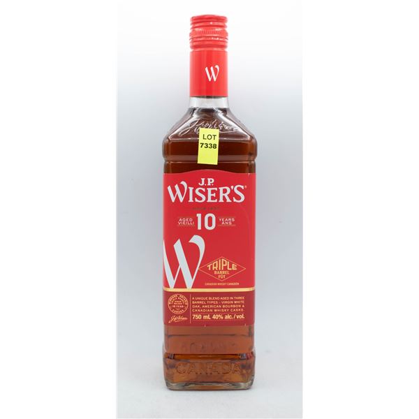 JP WISER'S AGED 10 YEAR CANADIAN WHISKEY 750ML