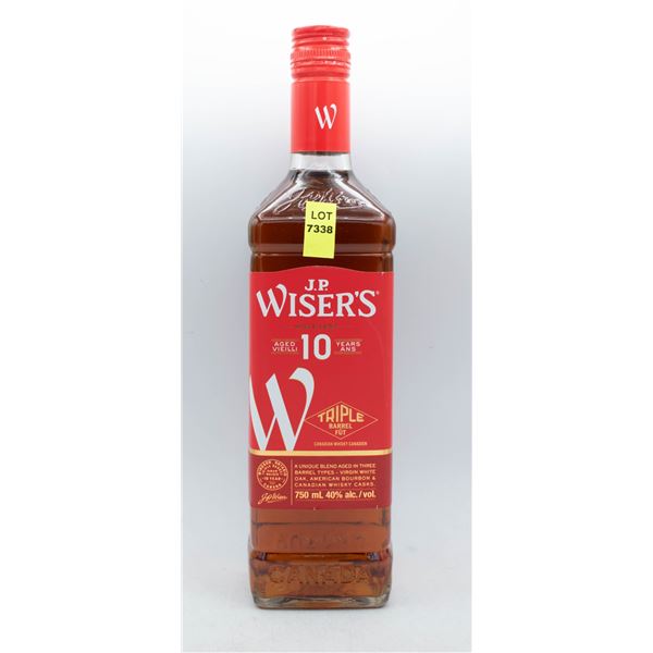 JP WISER'S AGED 10 YEAR CANADIAN WHISKEY 750ML