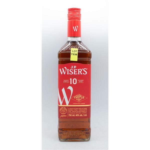JP WISER'S AGED 10 YEAR CANADIAN WHISKEY 750ML