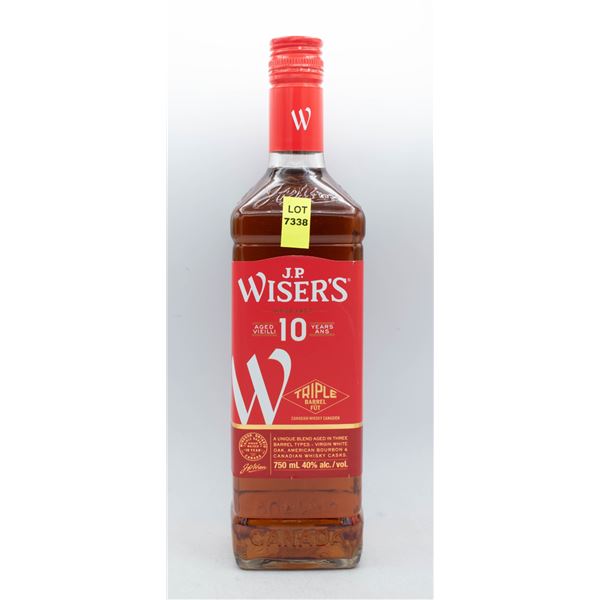 JP WISER'S AGED 10 YEAR CANADIAN WHISKEY 750ML