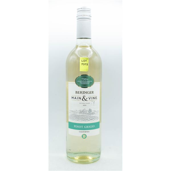 BERINGER MAIN & VINE PINOT GRIGIO 750ML 12.5% ABV