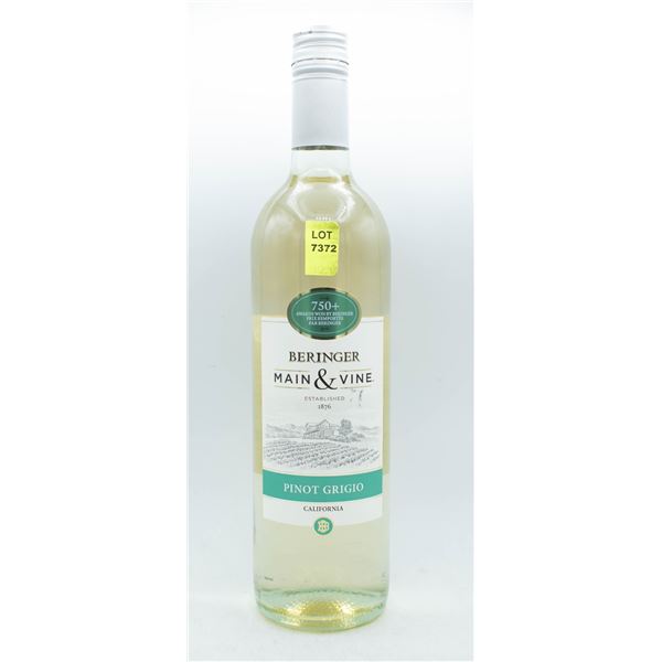 BERINGER MAIN & VINE PINOT GRIGIO 750ML 12.5% ABV
