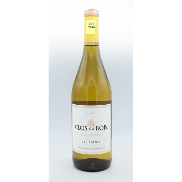 2022 CLOIS DU BOIS CHARDONNAY CALIFORNIA 750ML 14%