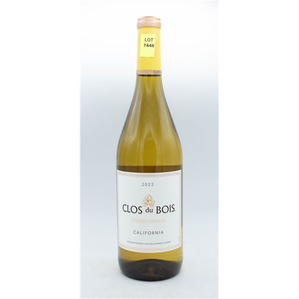 2022 CLOIS DU BOIS CHARDONNAY CALIFORNIA 750ML 14%