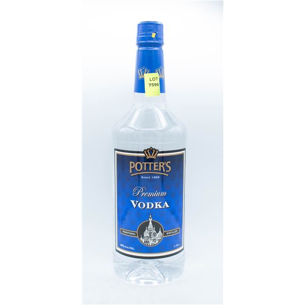 POTTER'S PREMIUM VODKA TRADITIONAL DISTILLED 1.14L